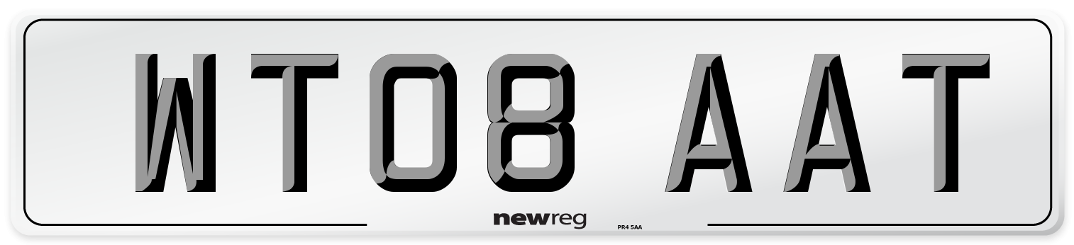 WT08 AAT Number Plate from New Reg